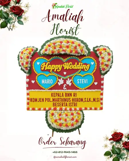 Papan Bunga Pernikahan Bancak